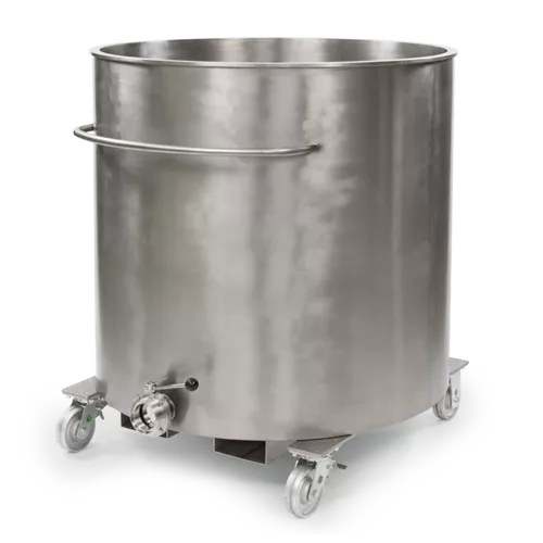 bồn khuấy 1 lớp 4 bánh xe