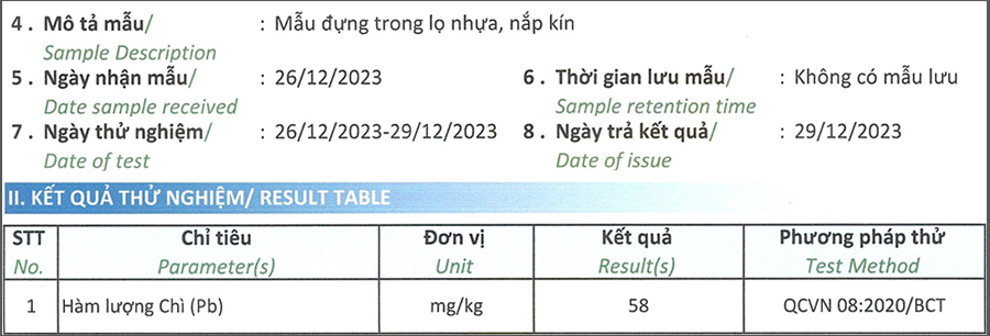 chứng nhận quy chuẩn chì trong sơn